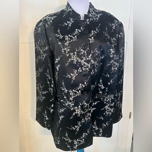 Asian inspired Terry Lewis Floral Jacket 1X